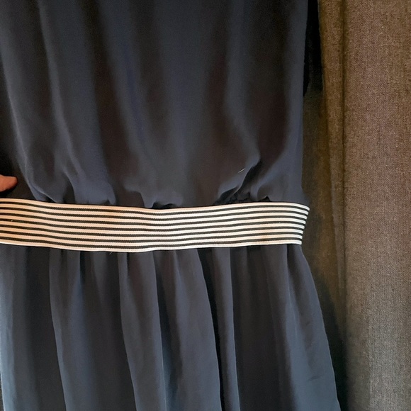 AB Studio Navy Blue Blouson Dress, Size XL - Picture 4 of 7